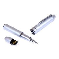 USB-флешка на 64 ГБ в виде ручки с мини чипом, серебро