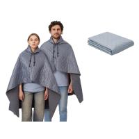 Пончо Cappy с капюшоном на липучке в мешке, серый