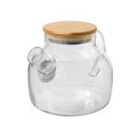 Чайник Zen с ситечком и бамбуковой крышкой - Прозрачный