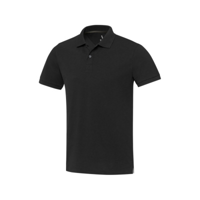 Emerald поло унисекс с коротким рукавом из переработанных материалов Aware™. - Черный (размер XS)