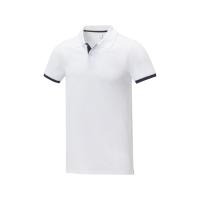 Morgan Двухцветное мужское поло с коротким рукавом, белый