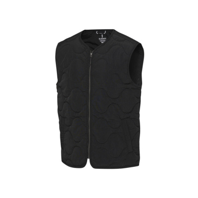 Quartz утепленный жилет унисекс из переработанного материала GRS - сплошной черный