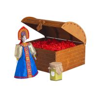 Подарочный набор: кукла фарфоровая, крем-мед, красный