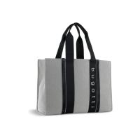 Сумка-тоут женская BUGATTI АМБРА | AMBRA, серо-черный цвет, хлопок/полиэстер, 45х14х32 см