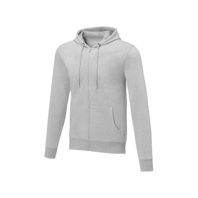 Мужская толстовка на молнии Theron, серый яркий (размер XS)