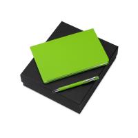 Подарочный набор Wispy swan с ручкой и блокнотом, зеленое яблоко