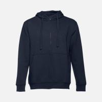 Толстовка мужская на молнии с капюшоном Amsterdam, темно-синяя