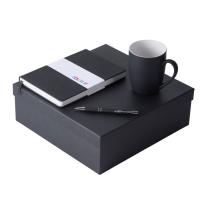 Подарочный набор с блокнотом С3, металлической ручкой и кружкой, черный