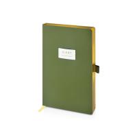 Ежедневник недатированный А5 Verde с нашивкой, зеленый