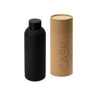 Вакуумная термобутылка Cask Waterline, soft touch, 500 мл, тубус, черный