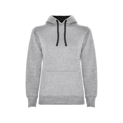 Толстовка с капюшоном Urban женская, серый/черный (размер S)