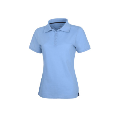 Calgary женская футболка-поло с коротким рукавом, голубой