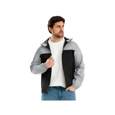 Ветровка светоотражающая Рефлектор гибрид, светоотражающий/черный (размер 2XL)