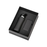 Подарочный набор с бутылкой для воды и повербанком С2, 10000 мА·ч, черный