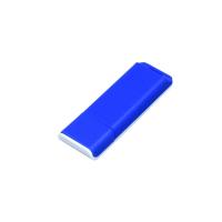 Флешка прямоугольной формы, оригинальный дизайн, двухцветный корпус, 32 Гб, синий/белый