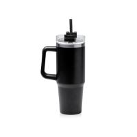 Термокружка Крэнстон с двойными стенками из переработанной нержавеющей стали, черный