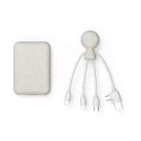 Портативное зарядное устройство BioPack c кабелем Mr. Bio, 5000 мА·ч, белый