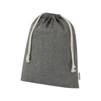 Большая подарочная сумка Pheebs объемом 4 л из хлопка плотностью 150 г/м2, черный