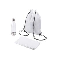 Спортивный набор с бутылкой и полотенцем Beginner,  белый