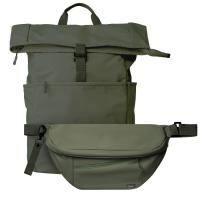 Подарочный набор Boston, зеленый (рюкзак, сумка cross body)