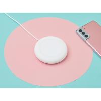 Беспроводное зарядное устройство со встроенным кабелем 2-в-1 Disc, белый
