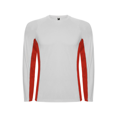 Футболка Shanghai мужская с длинным рукавом, белый/красный