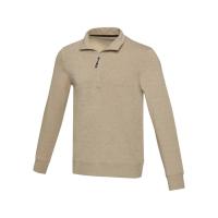 Tin унисекс-свитер с молнией на четверть из переработанных материалов Aware™ - Oatmeal