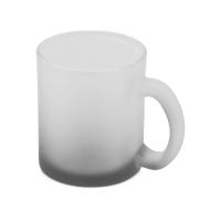 Стеклянная матовая кружка с градиентом для сублимации, черный Ombre Sub