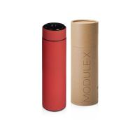 Вакуумный термос Module X с индикатором температуры, 500 мл, тубус, красный