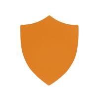 ПАТЧ ЩИТ soft-touch (оранжевый ) 6, 6 х 5, 5 см