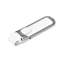 Флешка 3. 0 с массивным классическим корпусом, 64 Гб, белый/серебристый