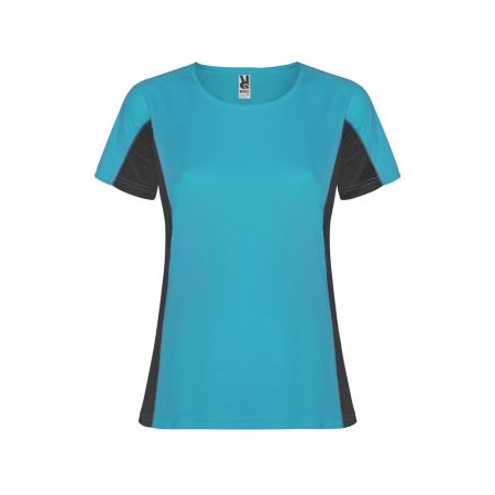 Футболка Shanghai женская, бирюзовый/графитовый