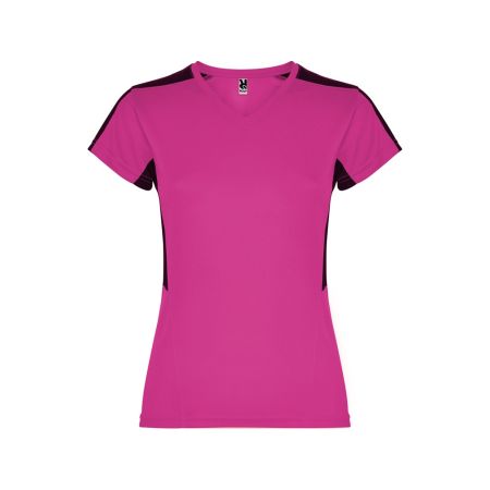 Футболка Suzuka женская, яркая фуксия /черный