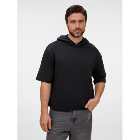 Футболка оверсайз унисекс с капюшоном Neofit, черная