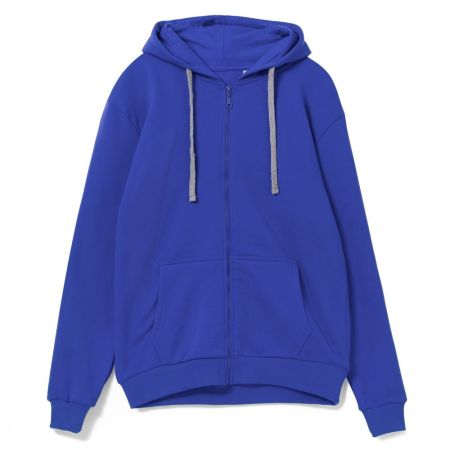 Толстовка на молнии с капюшоном Unit Siverga, ярко-синяя