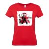 Футболка женская Carmen and Carwoman, красная, размер XL