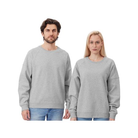 Свитшот оверсайз Paris, унисекс, серый меланж