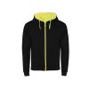 Толстовка на молнии Fuji, черный/неоновый желтый (размер S)