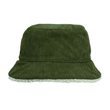 Панама Bucket двусторонняя утепленная, хаки с бежевым