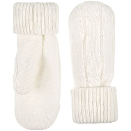 Варежки Knit Beat, белые (молочные)