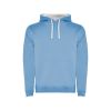 Толстовка с капюшоном Urban мужская, небесно-голубой/белый (размер XS)