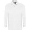 Рубашка поло мужская с длинным рукавом Winter II 210 белая, размер 3XL