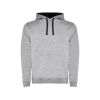 Толстовка с капюшоном Urban мужская, серый меланж/черный (размер XS)