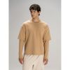 Футболка оверсайз с двойным рукавом Kosmos, бежевая, размер XL/XXL