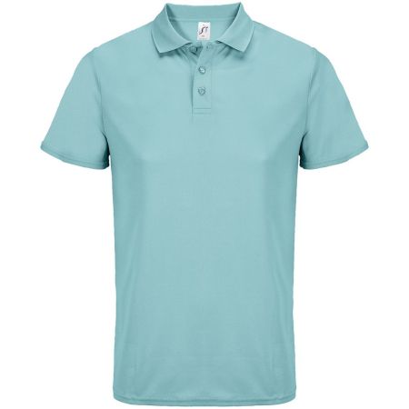Рубашка поло унисекс Pitcher, голубая (морская волна)