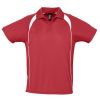 Спортивная рубашка поло Palladium 140 красная с белым, размер XXL