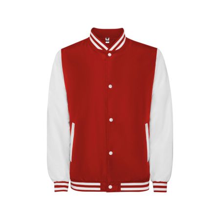 Бомбер утепленный California унисекс, красный/белый