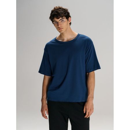 Футболка оверсайз унисекс Vozduh, темно-синяя