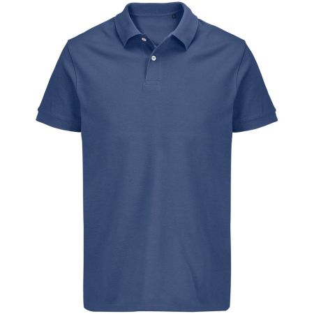 Рубашка поло унисекс Pacific, синяя (джинс)