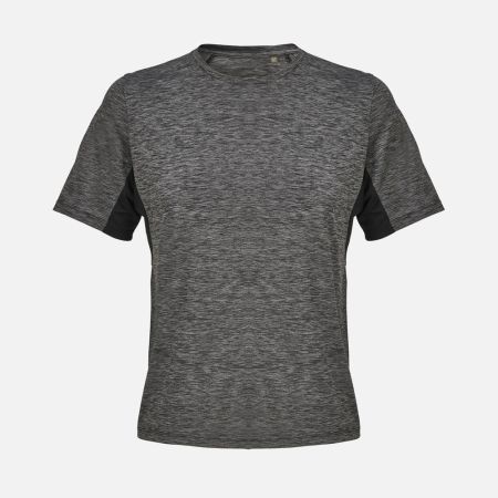 Футболка спортивная унисекс Storm, черный меланж